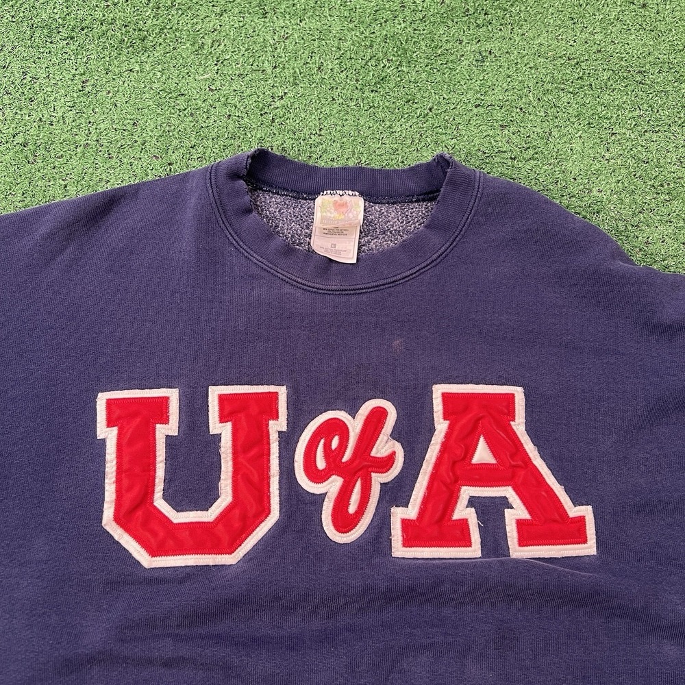 Vintage University of Arizona/U of A Pullover Sweatshirt LARGE FOTL USA Made - Picture 3 of 7